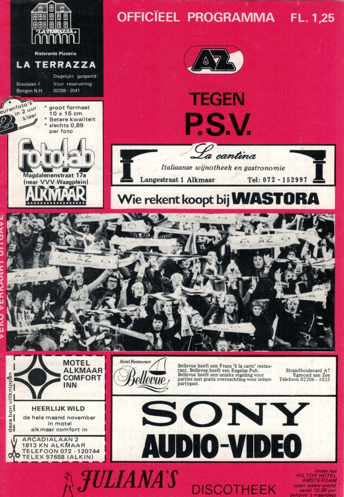 AZ Programma 11-dec-1982 psv thuis